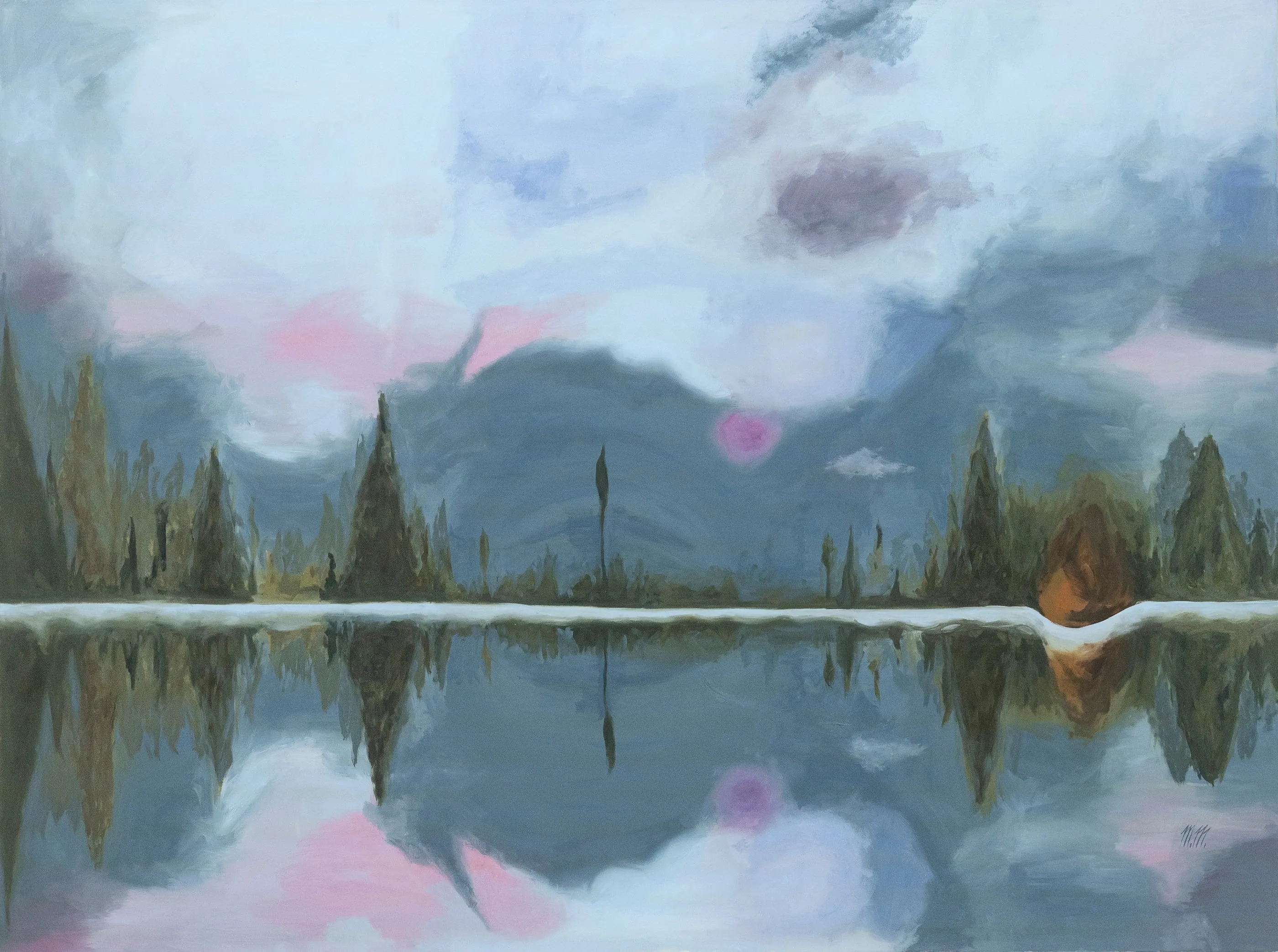 Hladina, 2024, huile sur toile, 200 × 150 cm