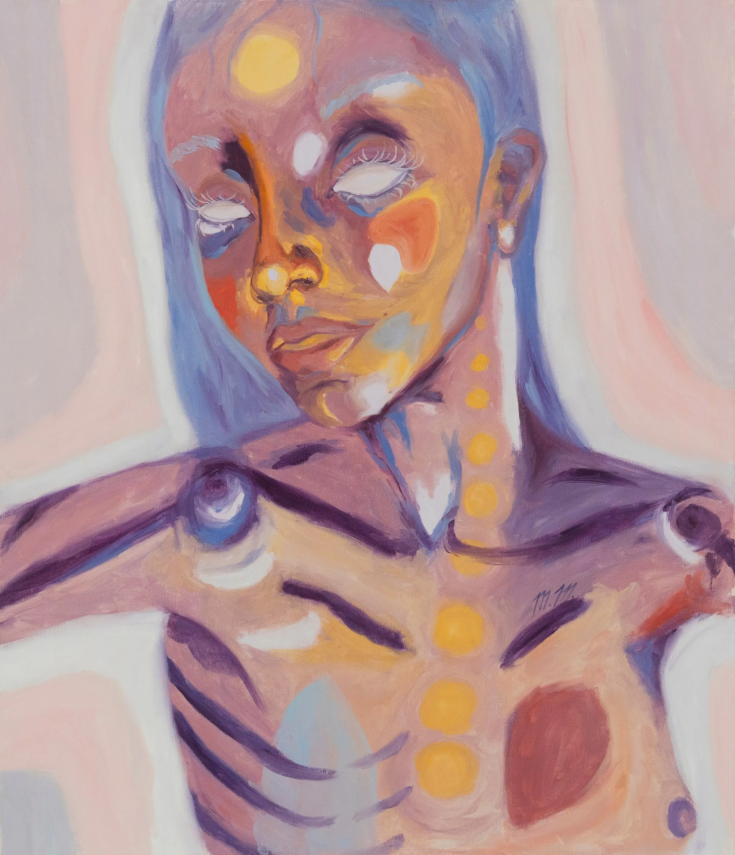 Rezonance, 2022–23, huile sur toile, 60 × 80 cm