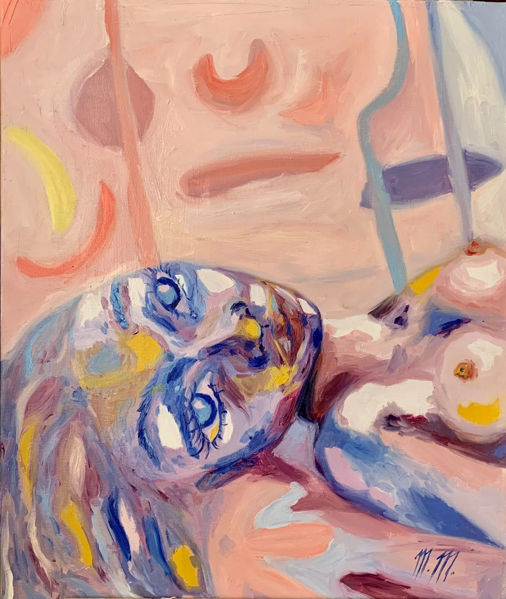 Série Carousel, 2022, huile sur toile, 50 × 60 cm, 20 × 30 cm, 30 × 20 cm