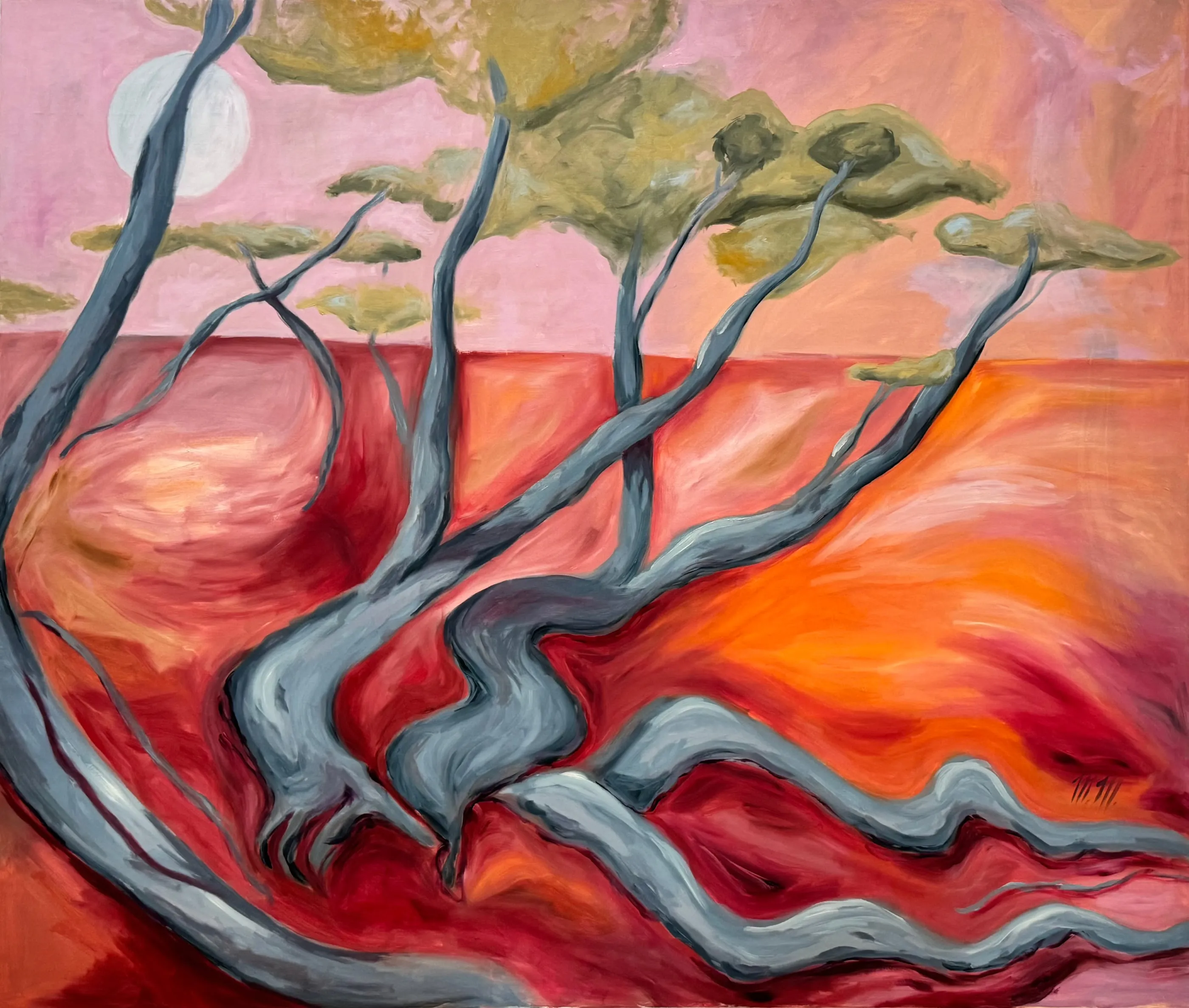 La Forêt, 2025, huile sur toile, 200 × 170 cm